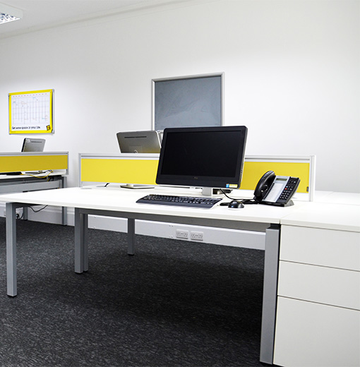 Desk in the Big Yellow offices