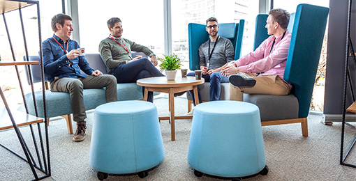 Blue breakout area in Infor offices