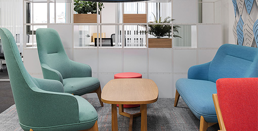 Breakout meeting space designed by Mobius At Work