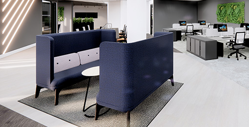 Breakout spaces in Arlington office