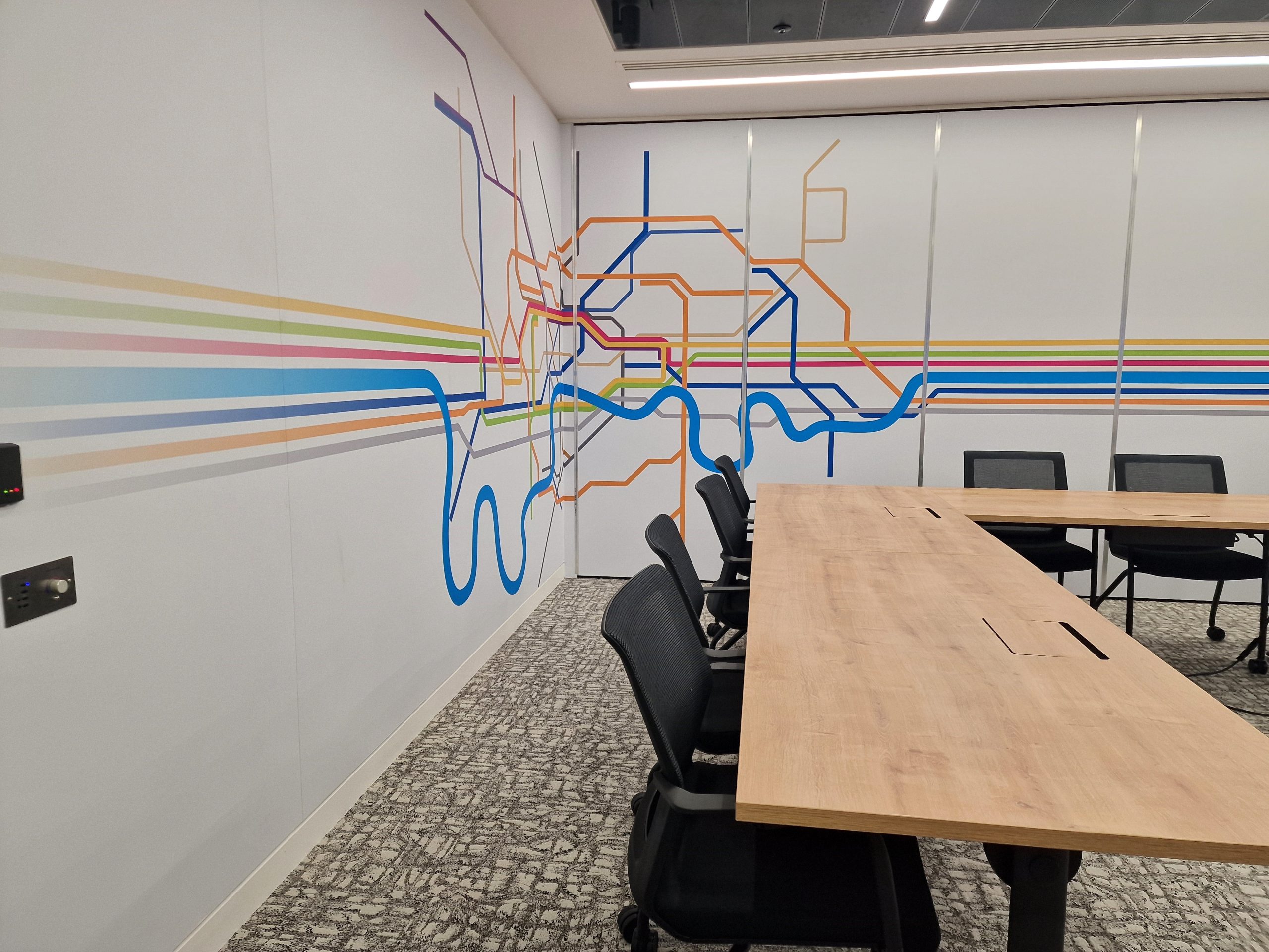 London Tube map blended with company branding